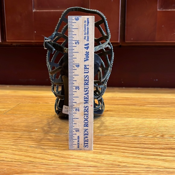 NWT Schutz Reva Black Crystal Caged Heels size 7.5. In Box. - Picture 9 of 9